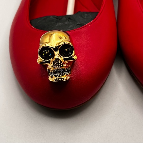 BNWOB ALEXANDER MCQUEEN RED FLATS - Picture 3 of 10